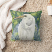 水彩イビスグリーン枕 クッション (ブランケット)