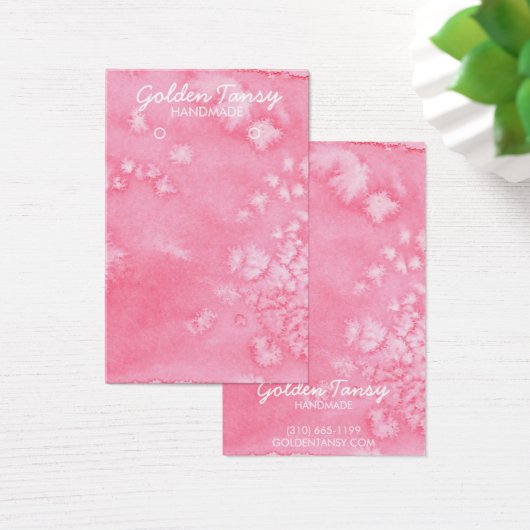 水彩イヤリングネックレスジュエリー表示カード (デスク)