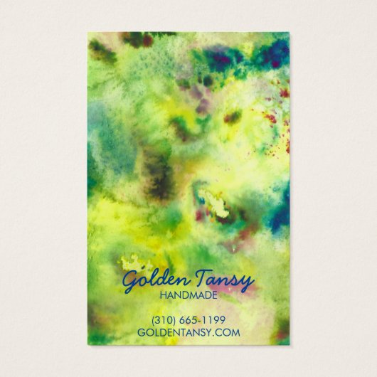 水彩イヤリングネックレスジュエリー表示カード (裏面)