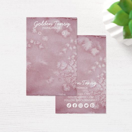 水彩イヤリングネックレスジュエリー表示カード (デスク)