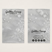 水彩イヤリングネックレスジュエリー表示カード (正面&裏面)