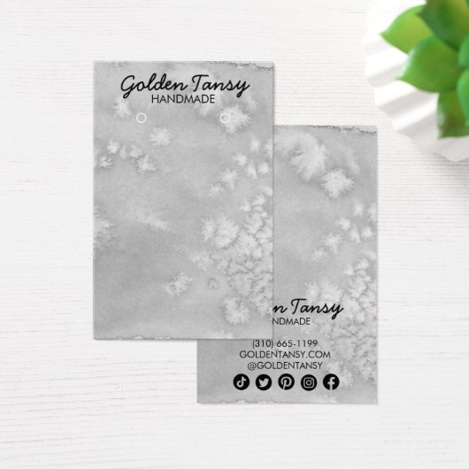 水彩イヤリングネックレスジュエリー表示カード (デスク)