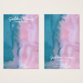 水彩イヤリングネックレスジュエリー表示カード (正面&裏面)