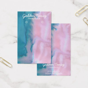 水彩イヤリングネックレスジュエリー表示カード