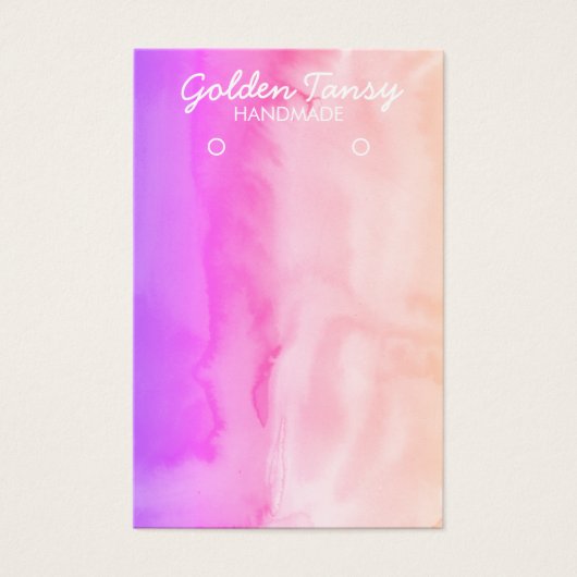 水彩イヤリングネックレスジュエリー表示カード (正面)