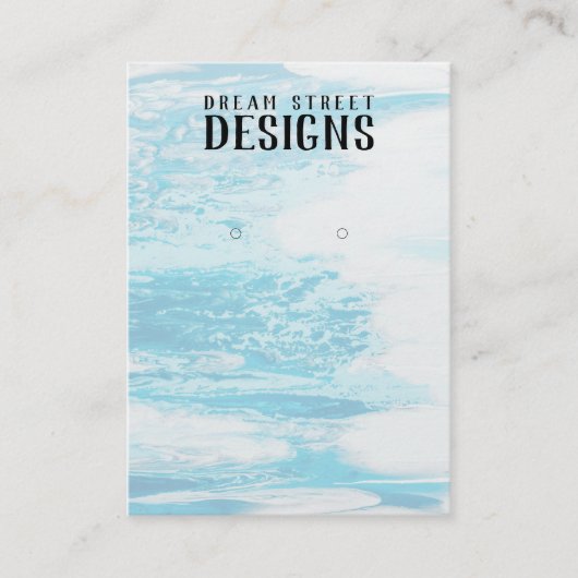 水彩イヤリング表示カード 名刺 (正面)