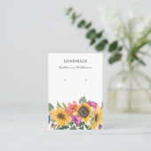 水彩イヤリング表示 |ひまわりフローラ 名刺 (スタンド正面)