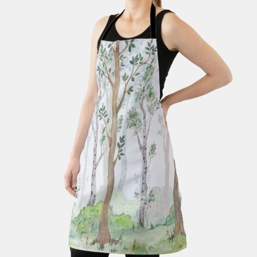 水彩イラストレーションと妖精の森。子のi エプロン (インサイチュ)