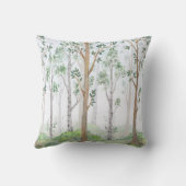 水彩イラストレーションと妖精の森。子のi クッション (裏面)