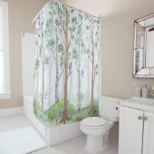 水彩イラストレーションと妖精の森。子のi シャワーカーテン (インサイチュ)