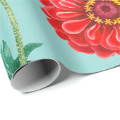 水彩イラストレーションの赤い花。シームレス  ラッピングペーパー (ロールコーナー)