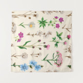 水彩イラストレーションの野草。シームレス タペストリー (正面(横))