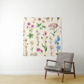 水彩イラストレーションの野草。シームレス タペストリー (インサイチュ)