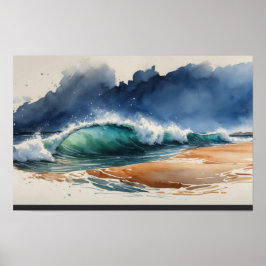 水彩イラストレーションアート#4 ポスター