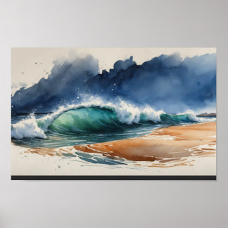 水彩イラストレーションアート#4 ポスター