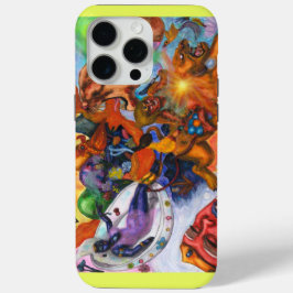 水彩イラストレーションエロス乗りライオネス女神 iPhone 15 PRO MAXケース