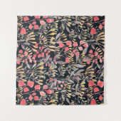 水彩イラストレーションシームレスパターンフラワーm タペストリー (正面(横))