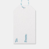 水彩イラストレーションテディベア赤ちゃんシャワー ギフトタグ (裏面)