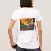 水彩イラストレーションバタフライファンタジーワールド Tシャツ (裏面)