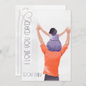 水彩イラストレーションパパと娘 シーズンカード (正面/裏面)