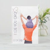 水彩イラストレーションパパと娘 シーズンカード (スタンド正面)