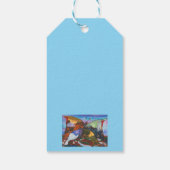 水彩イラストレーションファンタジー魅惑的な世界 ギフトタグ (裏面)