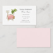 水彩イラストレーションホームステガービジネスカード 名刺 (正面/裏面)