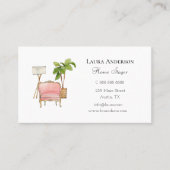 水彩イラストレーションホームステガービジネスカード 名刺 (正面)