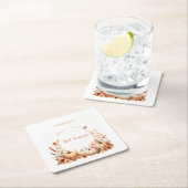 水彩イラストレーション秋フェスティバル スクエアペーパーコースター (インサイチュ)