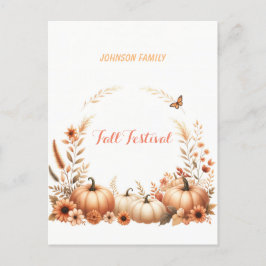 水彩イラストレーション秋フェスティバル ポストカード