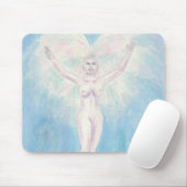 水彩イラストレーション絵画の女神ライジングマ マウスパッド (マウス)