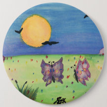 水彩イラストレーション蝶ラブカップル