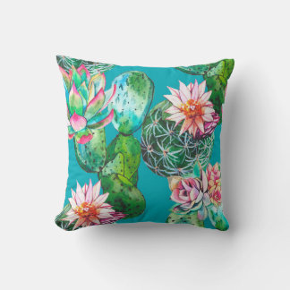 水彩イラストレーション クッション