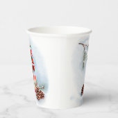 水彩イラストレーション「ハッピーウィンター」 紙コップ (右)