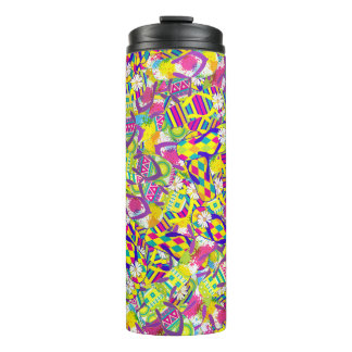 水彩イラストレーション、フリップフロップパターン タンブラー