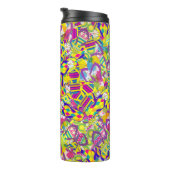 水彩イラストレーション、フリップフロップパターン タンブラー (回転右)