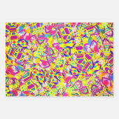 水彩イラストレーション、フリップフロップパターン ラッピングペーパーシート (正面3)