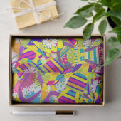 水彩イラストレーション、フリップフロップパターン 薄葉紙 (ギフト)