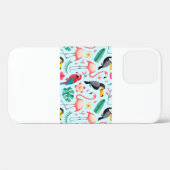 水彩イラストレーション（鳥、熱帯花） Case-Mate iPhoneケース (裏面 (横))