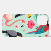 水彩イラストレーション（鳥、熱帯花） Case-Mate iPhoneケース (裏面 (横))
