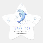 水彩イルカ – 感謝してい赤ちゃんシャワー 星シール (正面)