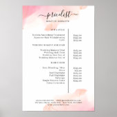 水彩インクサロン価格表ポスター ポスター (正面)