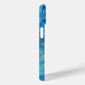 水彩インクブルー&金ゴールド+モノグラム Case-Mate iPhoneケース (裏面 / 右)