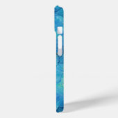 水彩インクブルー&金ゴールド+モノグラム Case-Mate iPhoneケース (裏面 / 左)