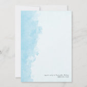 水彩インク洗浄テクスチャボーイベビー散布 招待状 (裏面)