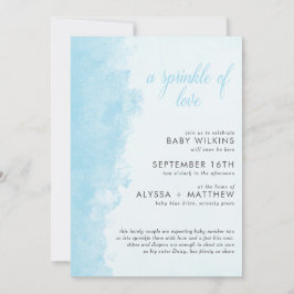 水彩インク洗浄テクスチャボーイベビー散布 招待状