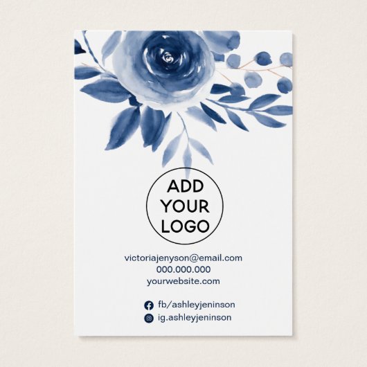 水彩インジゴジュエリーイヤリングネックレスディスプレイ (裏面)