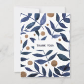 水彩インジゴブランチサンキューカード シーズンカード (正面)