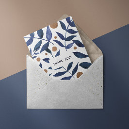 水彩インジゴブランチサンキューカード シーズンカード