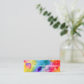 水彩インスタグラムのソーシャルメディア スキニー名刺 (スタンド正面)